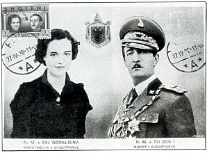 Fichier:Albanie-Zog-I-Geraldine-1938.jpg