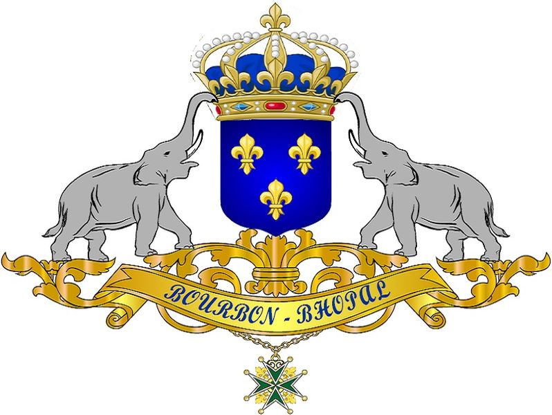 Fichier:The Coat of Arms of the House of Bourbo-Bhopal.jpg