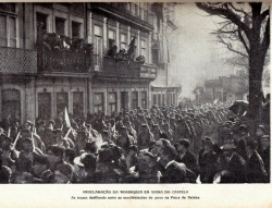 Proclamation de la monarchie à Porto